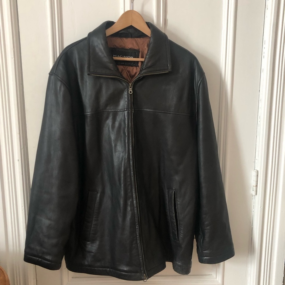 Men's Black Butter Soft Leather Jacket Large